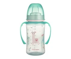 CANPOL BABIES mokomasis puodelis EasyStart EXOTIC ANIMALS, 240 ml, 35/208_gre