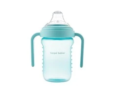 CANPOL BABIES neišsiliejantis puodelis su silikoniniu žinduku, 9m+, 220ml, 56/605