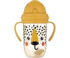 CANPOL BABIES neišsipilanti gertuvė su šiaudeliu BABIESBOO CHEETAH, 270 ml, 56/617_ora