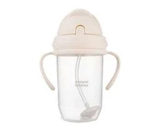 CANPOL BABIES neišsipilanti gertuvė su šiaudeliu, 270 ml, crème, 56/623_cre