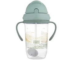 CANPOL BABIES neišsipilanti gertuvė su šiaudeliu MOUNTAINS, 270 ml, 56/620_gre