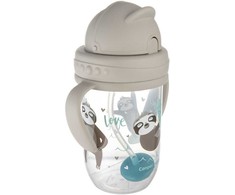 CANPOL BABIES neišsipilanti gertuvė su šiaudeliu EXOTIC ANIMALS, Mix, 6m+, 270ml, 56/606