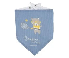 Canpolbabies CANPOL BABIES pirmasis muslino seilinukas BONJOUR PARIS, 0m+, 2 vnt., mėlynas, 26/900_blu