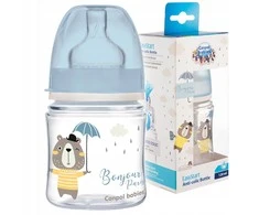 CANPOL BABIES plataus kaklelio buteliukas EASYSTART BONJOUR PARIS, 120 ml, 35/231_blu