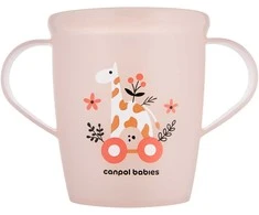 CANPOL BABIES puodelis su rankenėlėmis mažyliams, TOYS, coral, 250 ml, 2/101_pin