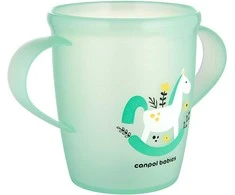 CANPOL BABIES puodelis su rankenėlėmis mažyliams, žalias spalvos, 250 ml, 2/101_gre