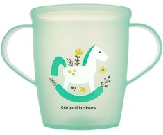 CANPOL BABIES puodelis su rankenėlėmis mažyliams, žalias spalvos, 250 ml, 2/101_gre