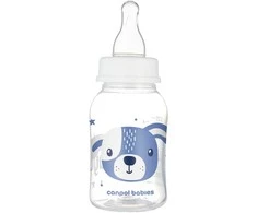 CANPOL BABIES siauro kaklelio buteliukas CUTE ANIMALS, 120 ml, 11/851_blu