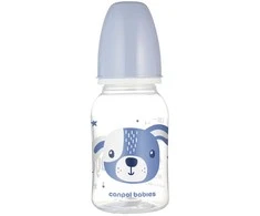 CANPOL BABIES siauro kaklelio buteliukas CUTE ANIMALS, 120 ml, 11/851_blu