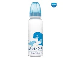 CANPOL BABIES siauro kaklelio buteliukas LOVE&amp;SEA, 250 ml, 59/400