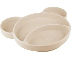 Canpolbabies CANPOL BABIES Silikoninė lėkštė su pritvirtinimu BEAR, 51/401_creme