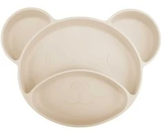 Canpolbabies CANPOL BABIES Silikoninė lėkštė su pritvirtinimu BEAR, 51/401_creme