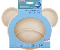 Canpolbabies CANPOL BABIES Silikoninė lėkštė su pritvirtinimu BEAR, 51/401_creme