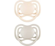 CANPOL BABIES silikoniniai simetriniai čiulptukai NUDE, Creme, 18+m, 2 vnt., 23/230_cre