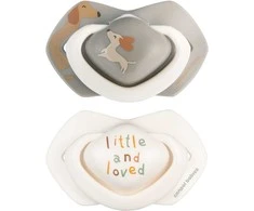 CANPOL BABIES silikoniniai simetriniai čiulptukai Light touch DOGS, 0-6m, 2 vnt., 22/670