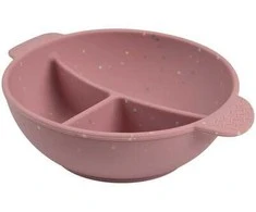 CANPOL BABIES silikoninis neslystantis dubenėlis DOTS, 3 skyrių, 360 ml, 51/403_pink