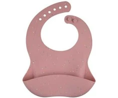 CANPOL BABIES silikoninis seilinukas su kišene DOTS, 51/029_pink