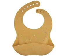 CANPOL BABIES silikoninis seilinukas su kišene DOTS, 51/029_yellow