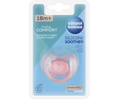 CANPOL BABIES silikoninis simetrinis čiulptukas PASTELOVE, 18 mėn.+, assort., 22/418