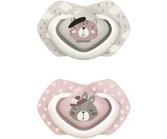 CANPOL BABIES silikoninis simetrinis čiulptukasBONJOUR PARIS, 0-6 mėn., 2 vnt., 22/647_pin
