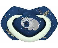 CANPOL BABIES simetrinis silikoninis čiulptukas SLEEPY KOALA, 6-18m, mėlynas, 2vnt., 22/659_blu