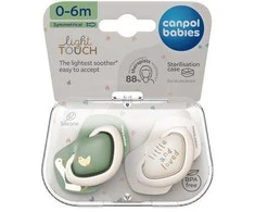 CANPOL BABIES simetrinis silikoninis čiulptukas GOOSE, 0-6 mėn., 2 vnt., 22/667