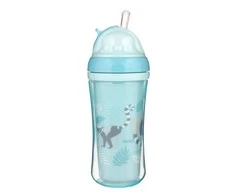 CANPOL BABIES sportinis puodelis su silikoniniu šiaudeliu, lemūras, 260 ml, 74/051