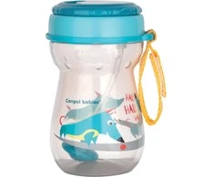 CANPOL BABIES sportinis puodelis su uždaromu šiaudeliu, 350 ml, 56/518