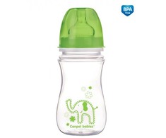 Canpolbabies CANPOL BABIES plataus kaklelio buteliukas EASYSTART, colorful animals, 3-6 mėn+, 240 ml, 35/206