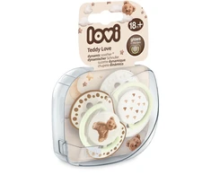 Canpol LOVI dinaminis silikoninis čiulptukas Teddy Love, 18m+, 2 vnt., 22/937