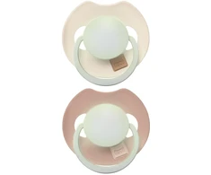 LOVI 34/437 Dynamic Silikoninis čiulptukas Prime 6-18m 2 vnt Ivory Glov/Blush Glow