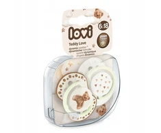 Canpol LOVI dinaminis silikoninis čiulptukas Teddy Love, 6-18m, 2 vnt., 22/936