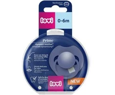 LOVI silikoninis dinaminis čiulptukas Prime, Mėlyna, 0-6m, 1 vnt., 34/417