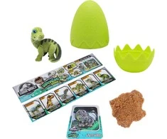 CAPTIVZ slaimo kiaušinis su dinozauro figūrėle Jurassic Flocked Hatchlings, asort., 670
