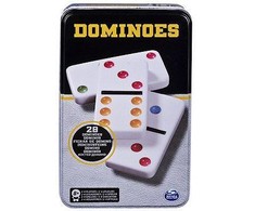 Spin Master SPINMASTER GAMES žaidimas Domino, metalinėje dėžutėje, 6033156