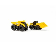 CAT kranas su transporto priemonėmis Little Machines Ground Crew, 83195