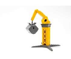 CAT kranas su transporto priemonėmis Little Machines Ground Crew, 83195