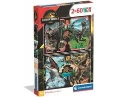 Clementoni Dėlionė 2x60 vnt. - Jurassic World