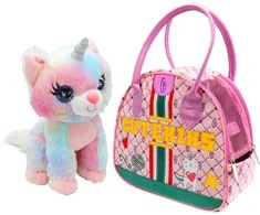 CUTEKINS pliušinis žaislas Caticorn su nešiojimo krepšiu, 35045
