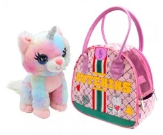 CUTEKINS pliušinis žaislas Caticorn su nešiojimo krepšiu, 35045