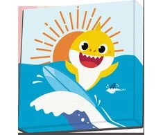 DIAMOND DOTS kūrybinis rinkinys piešimas deimantais Baby Shark Stay Cool!, 3295 deimantai, DBX.087