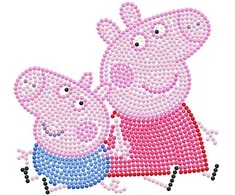 DIAMOND DOTS kūrybinis rinkinys piešimas deimantais Peppa Pig, DTZ10.010