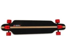 Bambukinė riedlentė Ferrari Longboard, FBW15, Juodos ir raudonos spalvos