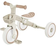 GLOBBER mokomasis triratukas Learning Trike, 2in1 Plus, kokosinis, 737-466