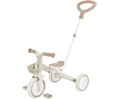 GLOBBER mokomasis triratukas Learning Trike, 3in1 Plus, kokosinis, 738-466