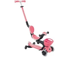 GLOBBER paspirtukas Go-Up Baby Lights 360, 3in1, spalva: rožinė