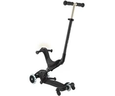 GLOBBER paspirtukas Go Up Deluxe Lights 360°, juodas, 699-320