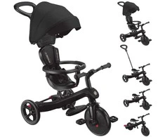GLOBBER triratukas Explorer Trike 4in1, juodas, 634-120