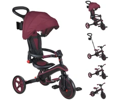 GLOBBER triratukas Explorer Trike Foldable 4in1, burgundiškas, 732-202-2