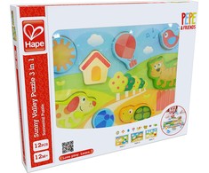 HAPE dėlionė Saulėtas slėnis 3in1, E1601A